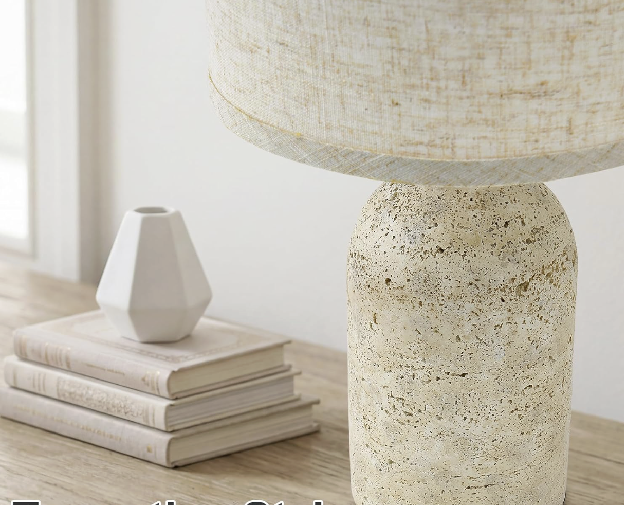 Travertine Table Lamp