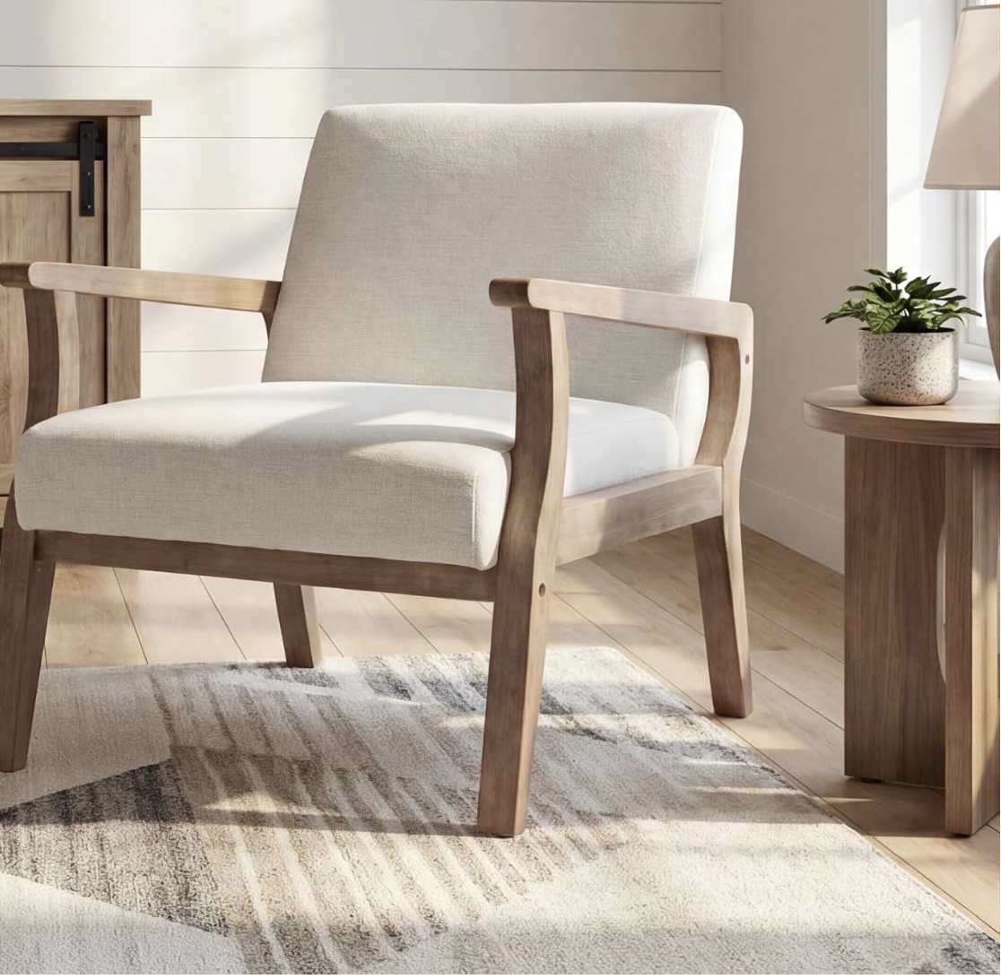 Resort Style Accent Chair, Cream