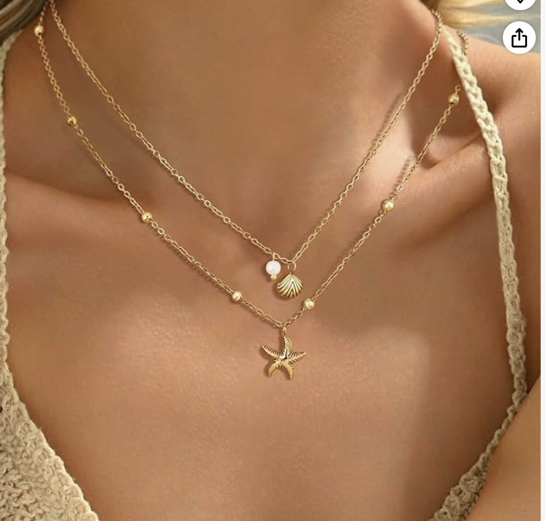 Gold layered necklace