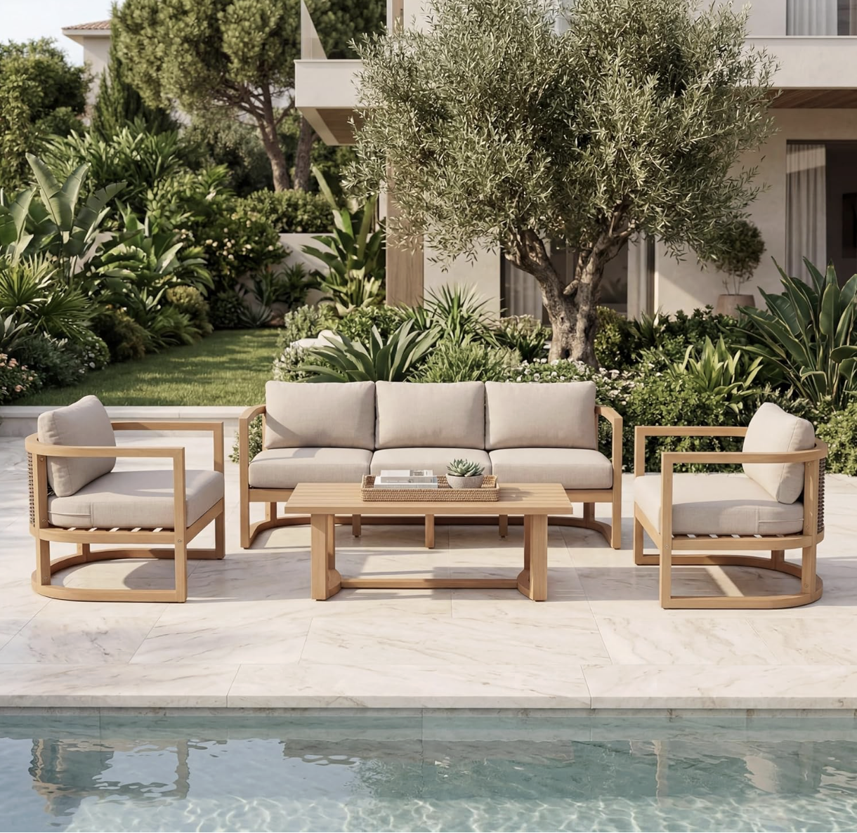 Acacia Wood Conversation Set