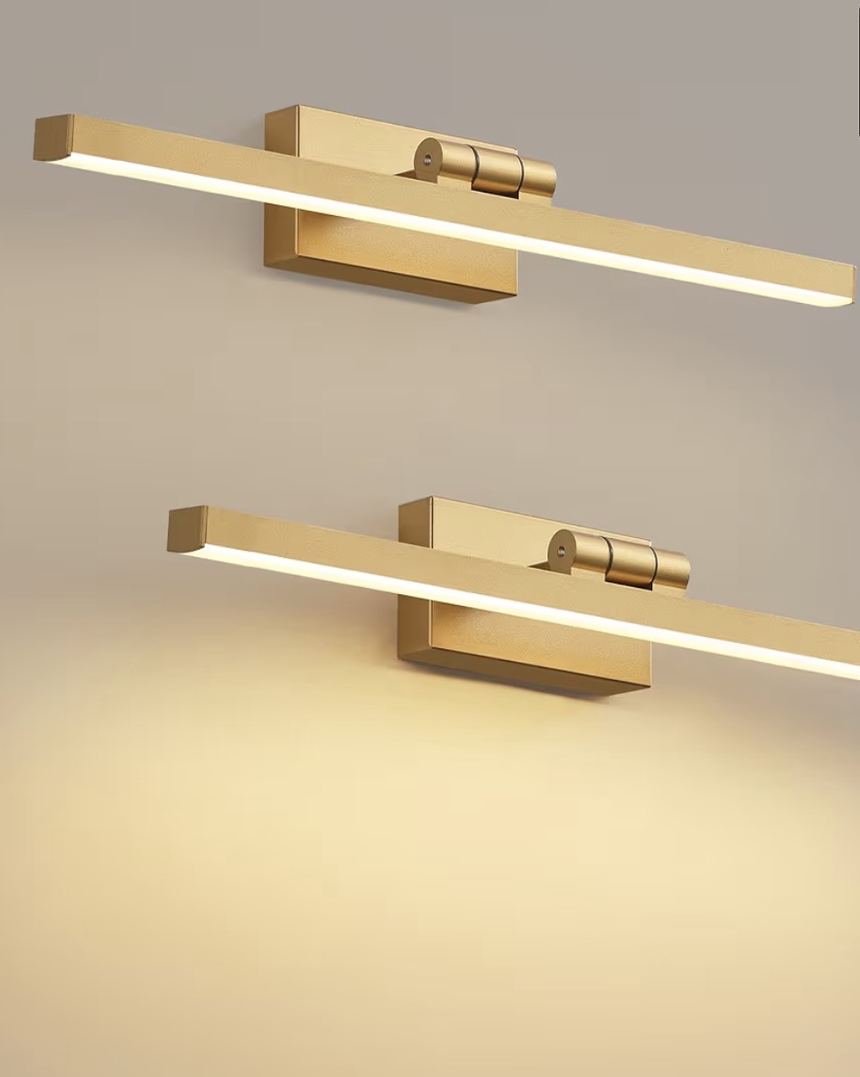 Elegant aged brass picture light