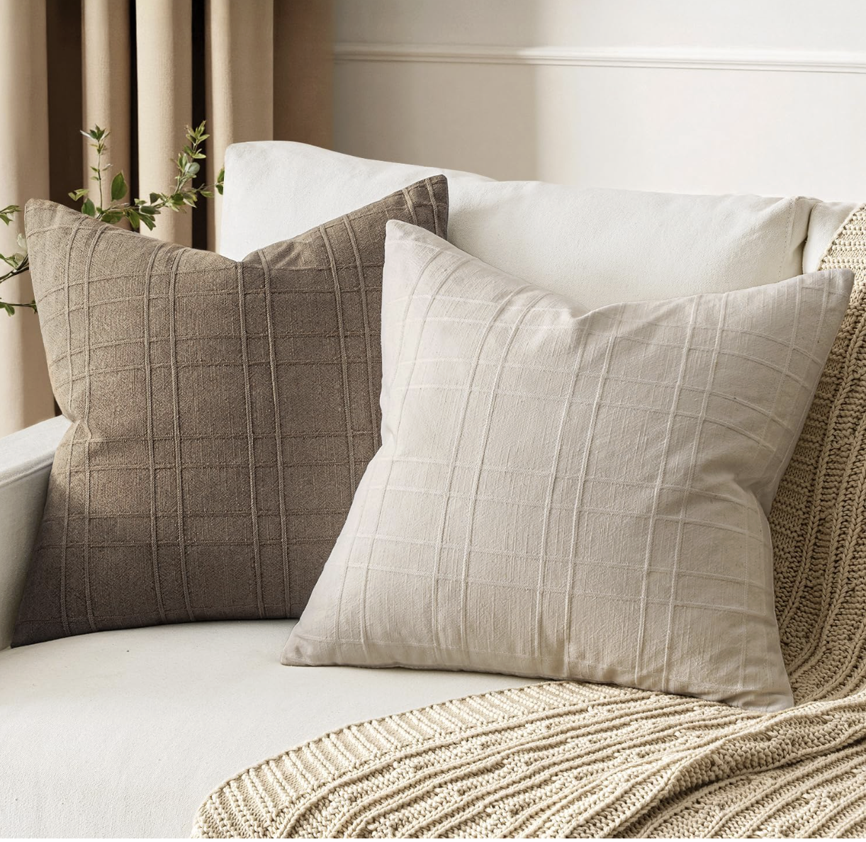 Neutral Linen Pillow Covers
