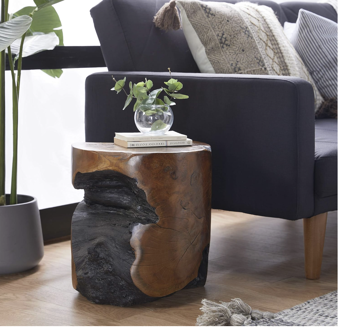 Smoked Oak Side Table